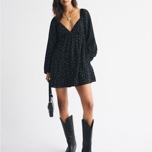 Abercrombie Bra-Free Clasp-Back Flowy Mini Dress NWT